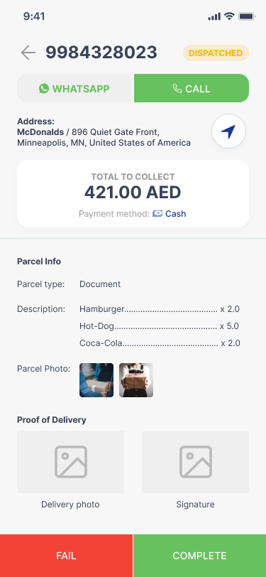 screenshot of Shipox DMS